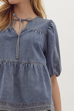 Load image into Gallery viewer, Darling denim top