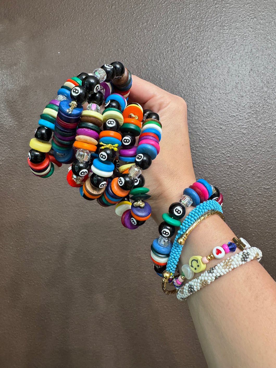 Eight ball 🎱 stretch bracelet