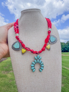 Pocket of Sunshine Western flair bandana necklace