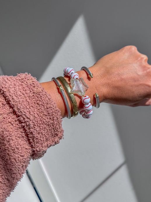 Baseball Star stretch bracelet