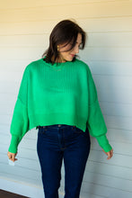Load image into Gallery viewer, Give me a Call sweater in green