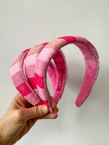 Colorblock Pink Valentine headband
