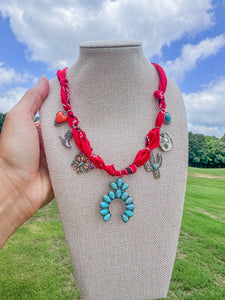 Dirt Road Jams western flair bandana charm necklace