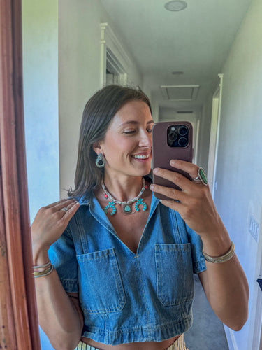 Watching Sunsets western flair bandana necklace