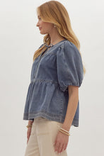 Load image into Gallery viewer, Darling denim top