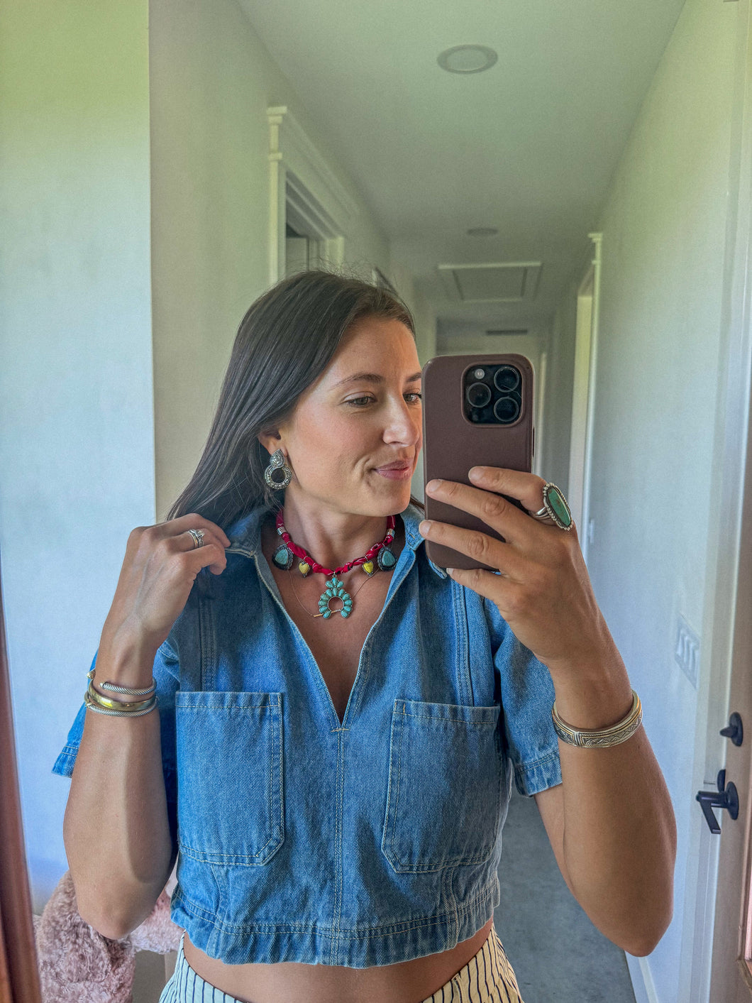 Pocket of Sunshine Western flair bandana necklace
