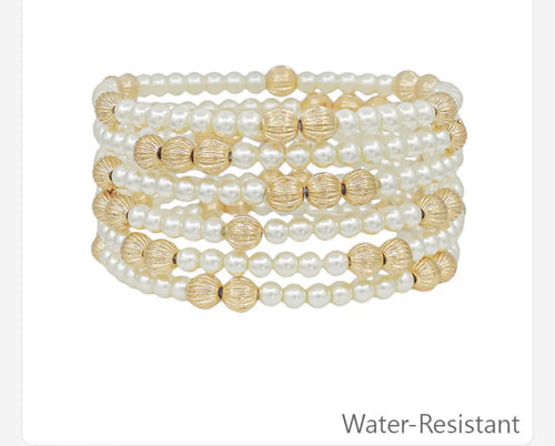 Bracelet set of gold and silver