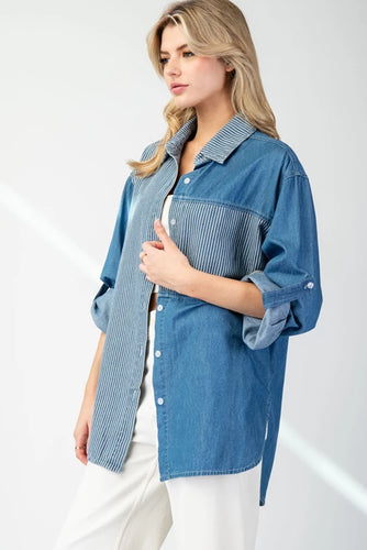 Fall Breeze denim button down