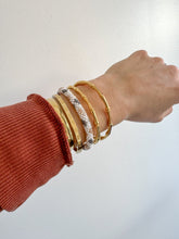 Load image into Gallery viewer, Gold bamboo bangle