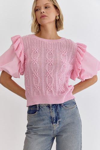 The Cydnie top in pink