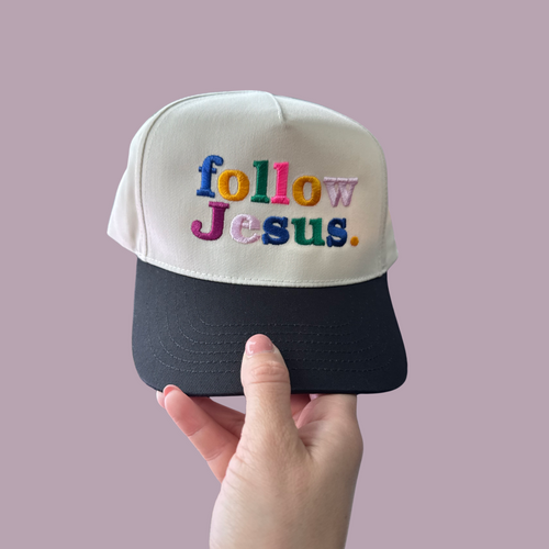 Follow Jesus. embroidered trucker hat💕✨ be a light and share the lords love