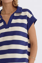 Load image into Gallery viewer, Making Friends striped top in navy