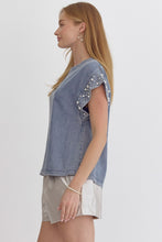 Load image into Gallery viewer, Chasing Sun denim top