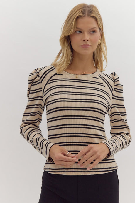 All In striped top