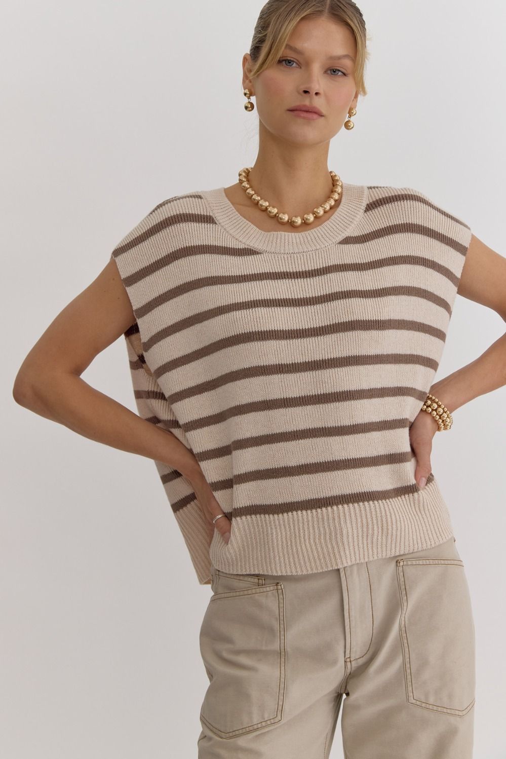 Striped Debut top