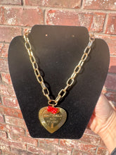 Load image into Gallery viewer, Don’t Gamble With my Heart charm necklace ❤️ 🎲