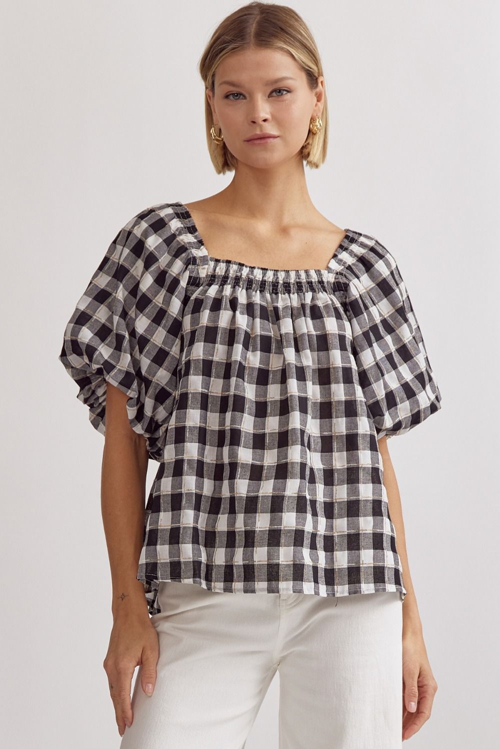 Gingham love top