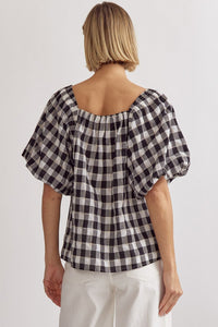 Gingham love top